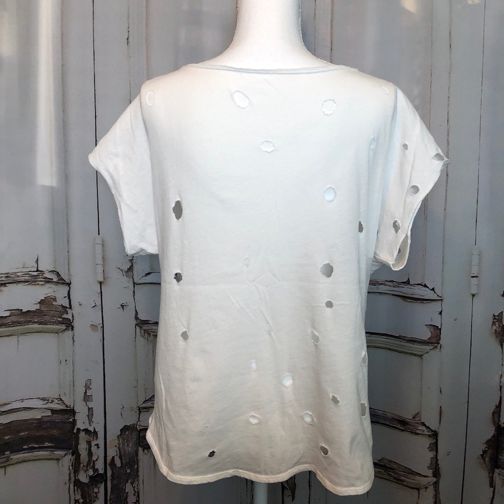 2 Short Sleeve Slouchy Cut Out Tees - Black & White - You get BOTH! - Picture 6 of 6